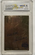 Bleachers 1997 23kt Gold Babe Ruth Lou Gehrig 70th Anniversary Yankees WCG 10