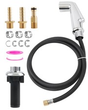 Universal Fit Sink Spray Attachment with Hose Set, Braided Hose, Chrome