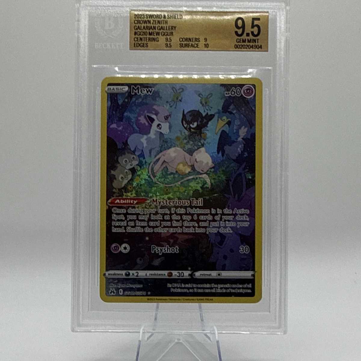 Mew Pokémon TCG Grade 9.5 Individual Collectible Card Game Cards