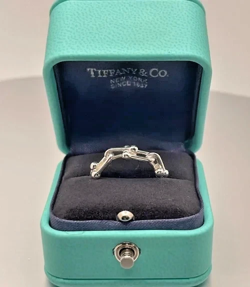 Tiffany & Co. Hardwear Micro Link Ring in Silver 6 - Image 3 of 4