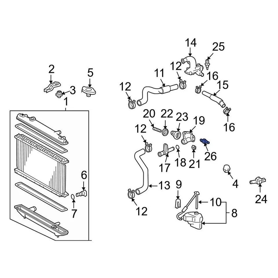For Toyota Tacoma 1995-2004 Toyota 8942235010 Engine Coolant Temperature Sensor - Image 3 of 4