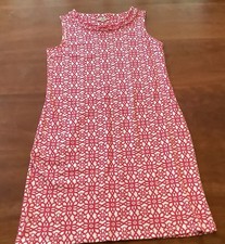 Talbots Women's Pink Floral Geometric Sleeveless Dress Size L