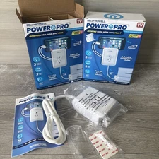 Bell + Howell Power Pro Surge Protector Outlet With USB Ports Lot Of 2 Open Box