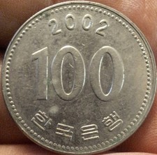 South Korea 100 Won 2003 AU