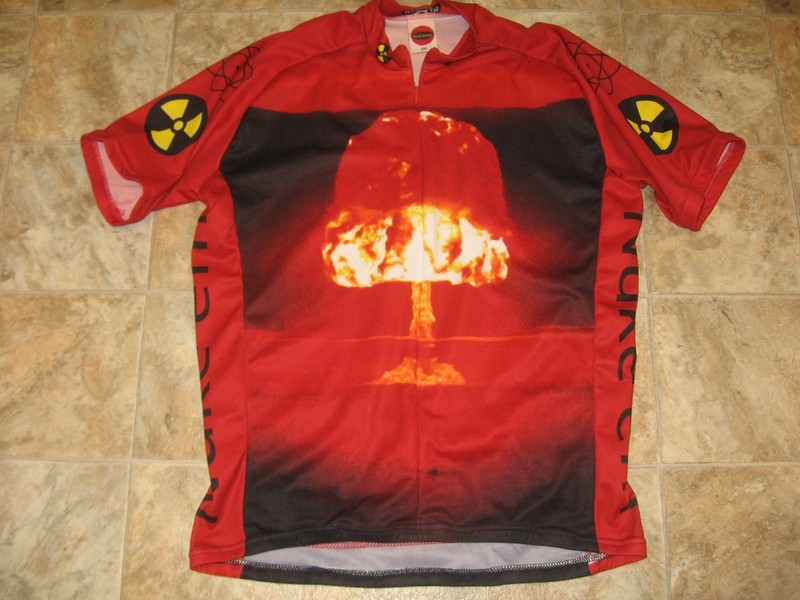 NUKE'EM BICYCLING BIKE RACING CYCLING JERSEY BY WORLD JERSEYS MEN'S XXL