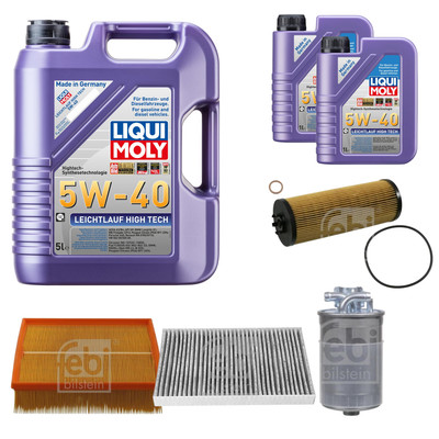 FEBI Inspektionspaket 7L LIQUI MOLY 5W-40 Leichtlauf High Tech für Audi A6