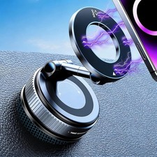 360 Foldable Magnetic MagSafe Car Phone Holder Strong Suction Stand Mount