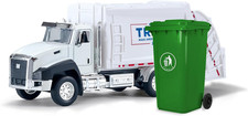 Truck Toy Garbage with President Sound and Lights Pull Back & Go Collector NEW