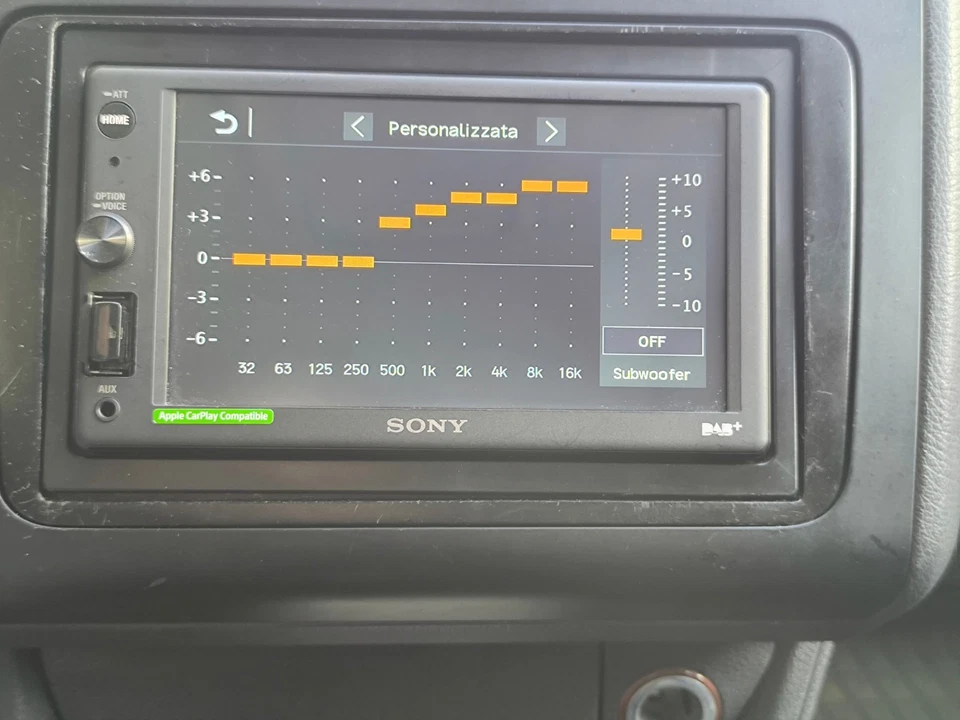 autoradio sony xav1005dab+ bluetooth usb aux 3 rca 55x4 reg hpf-lpf sub carplay - Immagine 3 di 4