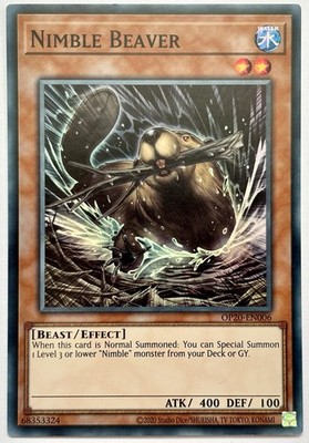 OP20-EN006 Nimble Beaver - Super Rare 1st Edition Near Mint YuGiOh Card