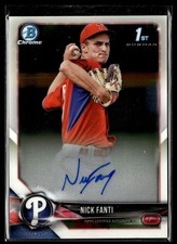 2018 BOWMAN CHROME 1ST PROSPECT AUTO NICK FANTI PHILLIES