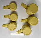 Vintage Set Of 6 Complete Tupperware Measuring Cups Yellow  — photo 1