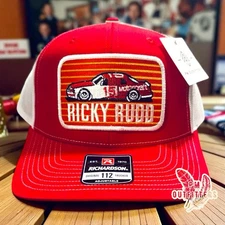 Ricky Rudd Nascar Hat, Motorcraft Racing Patch, Tide Ford Vintage Trucker Hat