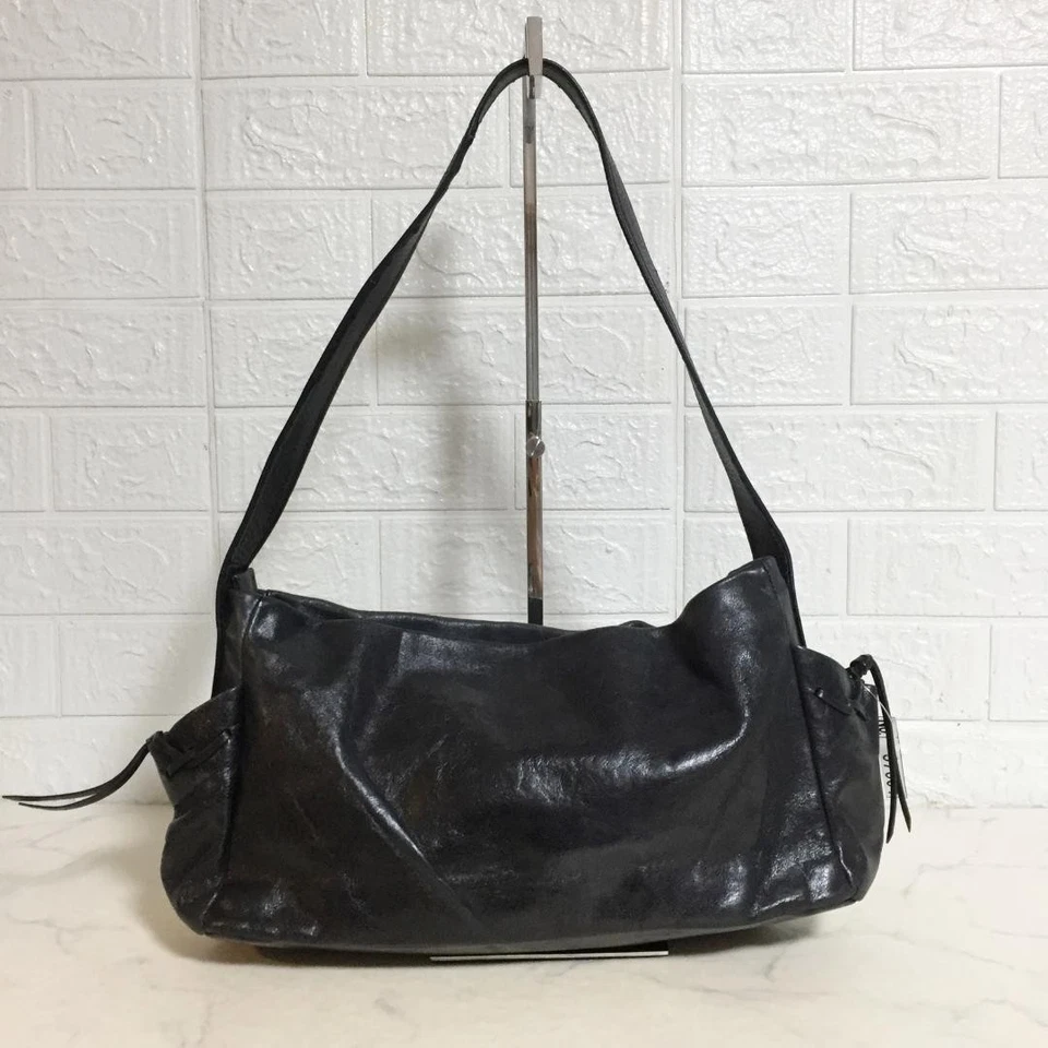 Bolso de Hombro Francesco Biasia de Cuero para Mujer Bandolera Negro Excelente Estado Foto 3 de 4