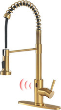 Gold Touchless Kitchen Faucet with Pull Down Sprayer  Motion Sensor