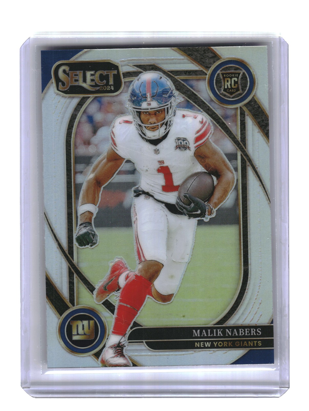 2024 Panini Select #220 Malik Nabers Silver Prizm