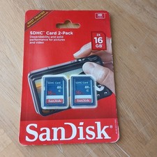 Sandisk SDHC 2x 16GB 2 PACK CARDS SDSDBNN-016G-A2