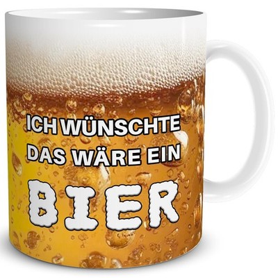 Lustige Bier Tasse in Bierglas-Optik Spruch Geschenk Biertrinker Männer Vatertag
