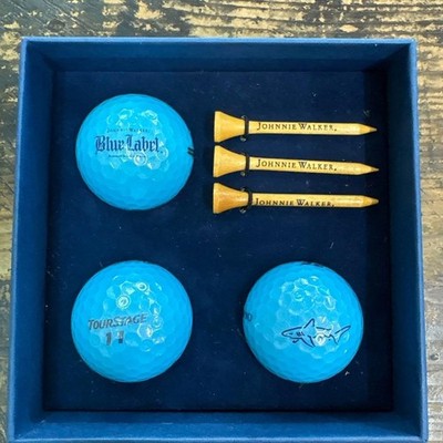 Johnnie Walker Blue Label x Greg Norman Golf Balls (3) / Tees (2) Gift Set Promo