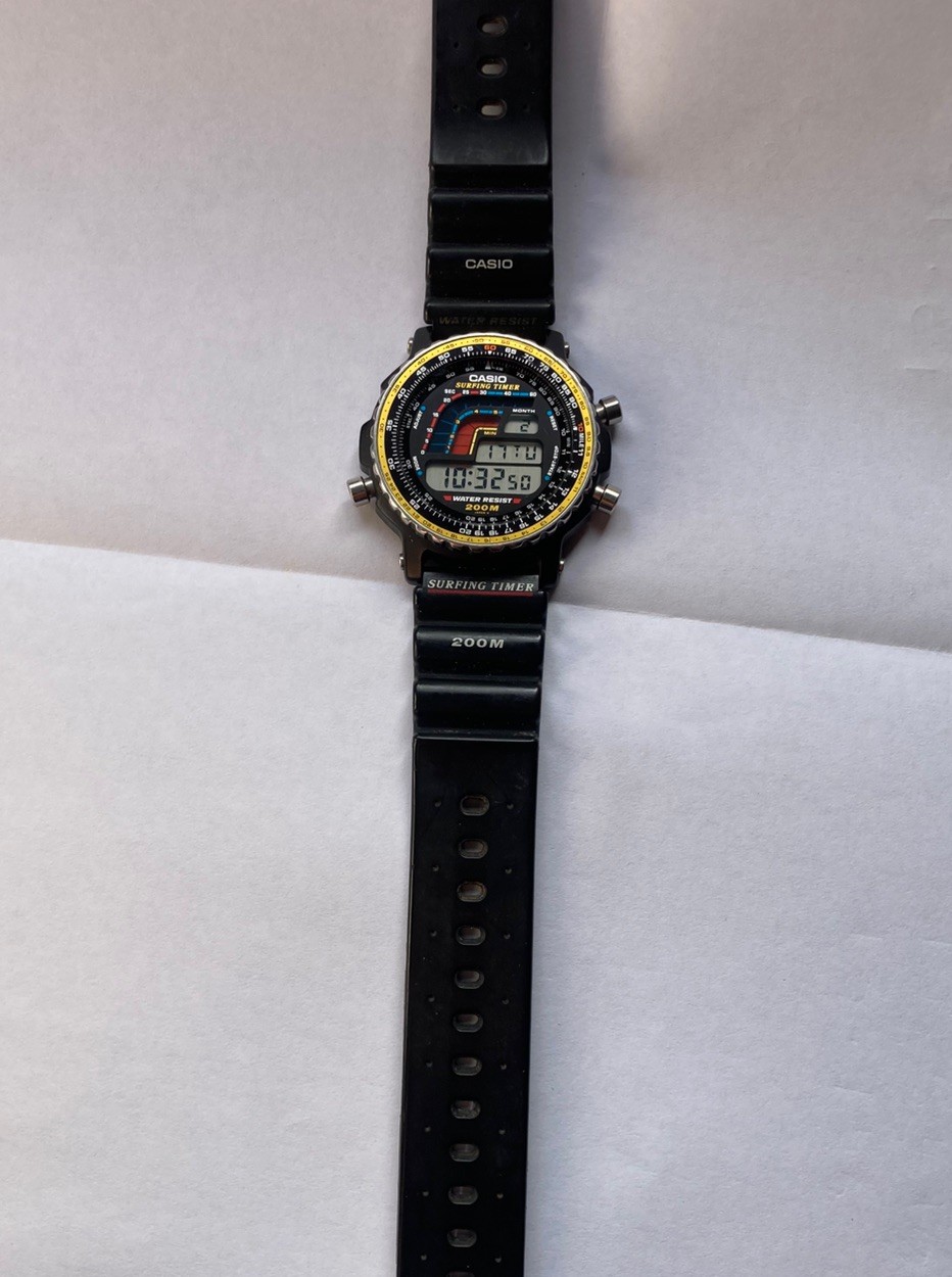 Casio DW 402 (rare imperial version) Surfing Timer Vintage Digital Watch 