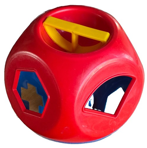 Vintage Tupperware Shape-O Toy Ball Shape Sorter COMPLETE 10 Pieces 6โ