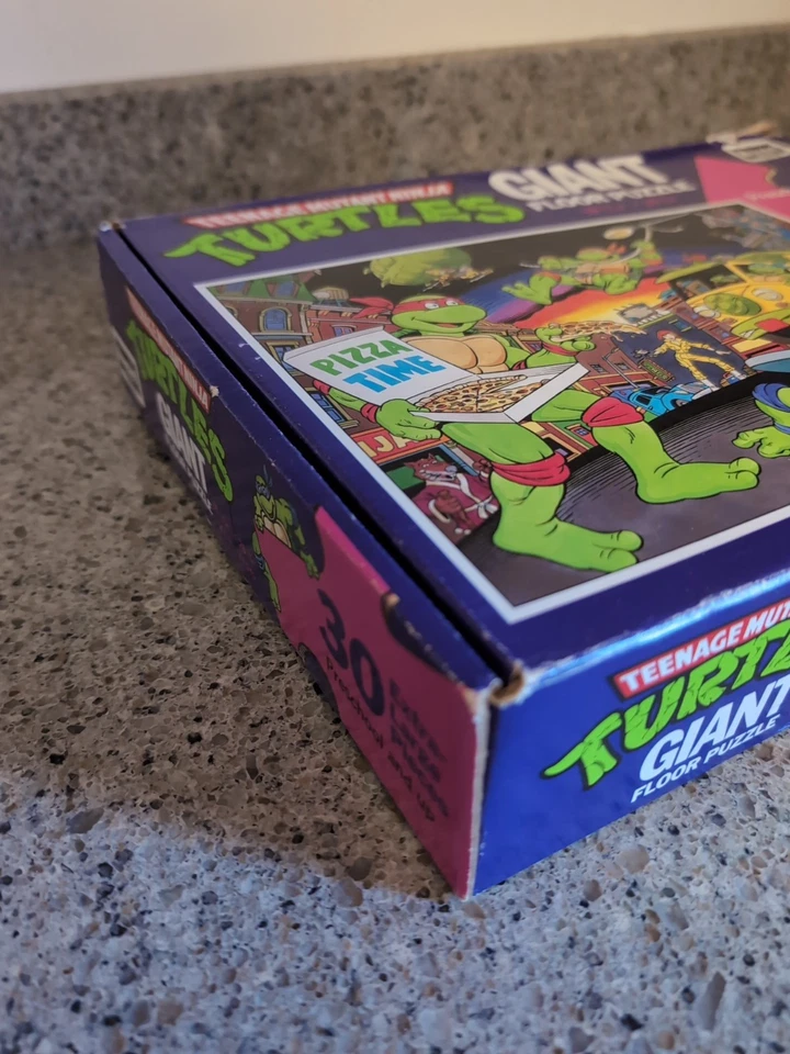 Vintage 1989 TMNT Teenage Mutant Ninja Turtles 30pc Giant Floor Puzzle COMPLETE - Image 2 of 4