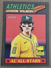 2026 Topps Heritage #17 Jacob Wilson Dark Gray Oakland Athletics 