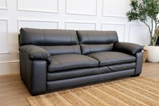 World of Leather Cozee 3 Seat Sofa *HIGHEST GRADE* Charcoal Grey – Nc-088e