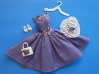 Vintage Barbie-Clone "Very Violet" Blue-Purple Sundress + Hong Kong Accessories