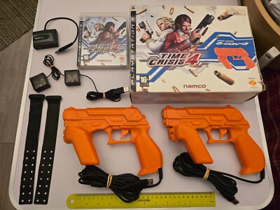 TIME CRISIS SONY PLAYSTATION PS3 2x OFFICIAL G-CON LIGHT GUNS