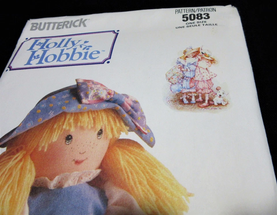 Vintage 1990 Butterick #5083 Holly Hobbie Doll & Heat Transfer Pattern Uncut - Image 3 of 4