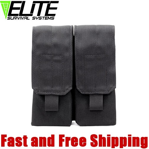 Elite Survival Systems MOLLE Double 5.56/308 Magazine Pouch/ Mag Holder - Black-image