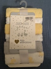 Baby Wash Cloths. Duck Duck Goose. 12 Pack. 9 X 9
