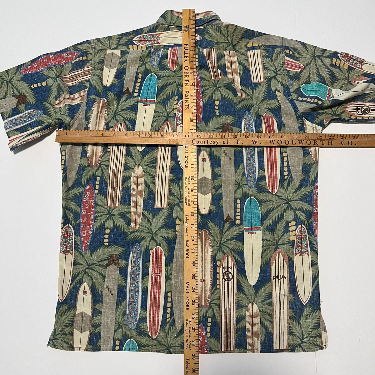 RARE Reyn Spooner SMALL Spoonerboard Surfboard Aloha Shirt