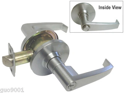 HOUSE GUARD HARDWARE Entrance Keyed Entry Satin Chrome Commercial Door Handle Locks Grade 2 Levers