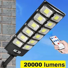 Outdoor Solar Street Light Motion Sensor Lamp Commercial Dusk To Dawn Road Lamp