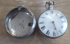 HASTINGS P.BOFFI SILVER FUSEE VERGE PAIR CASED POCKET WATCH WORKING DATE C1829