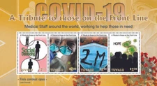 Tuvalu 2020 - Tribute to Front Line Medical Staff, C-19 Virus, Sheet of 4 - MNH