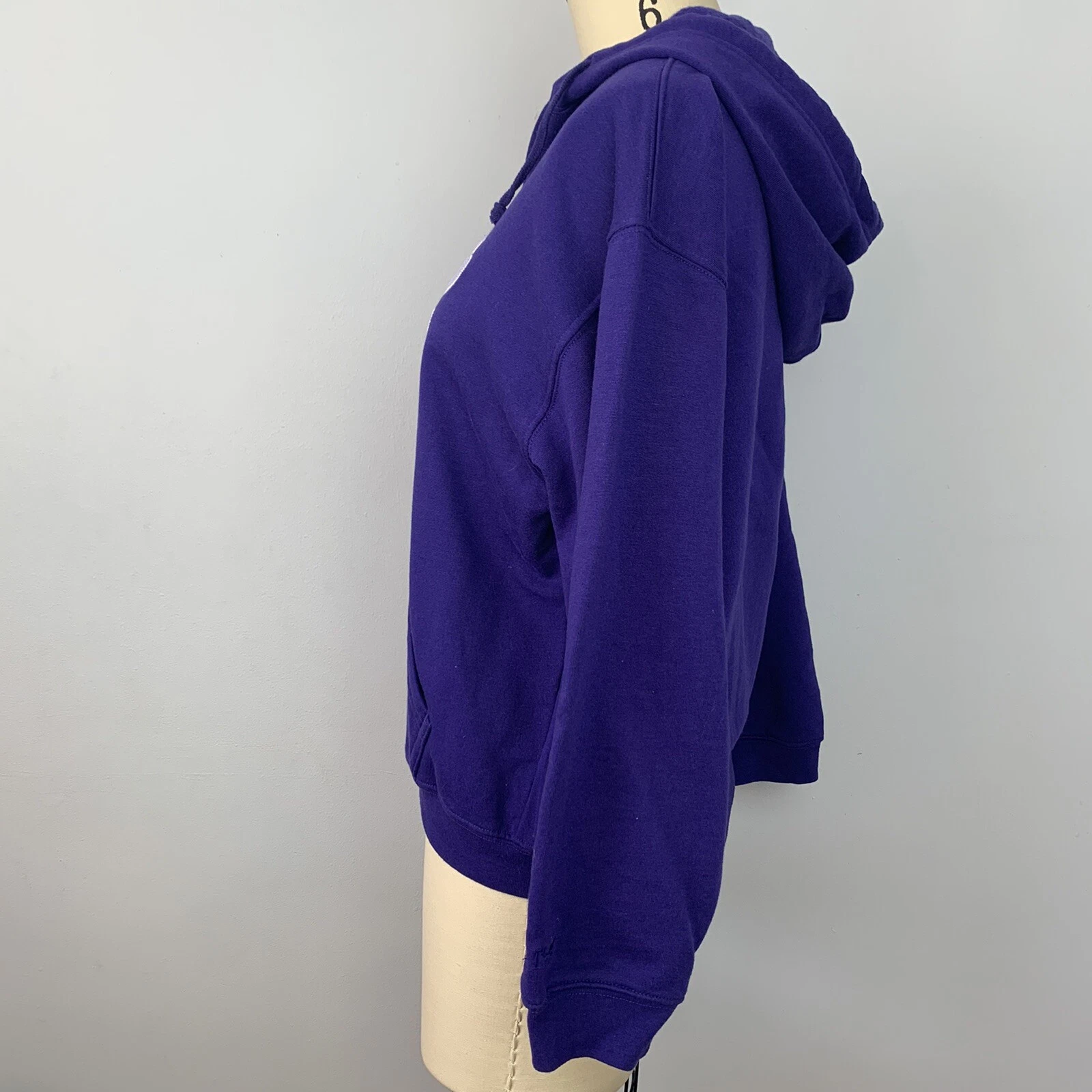 VETEMENTS Felpa con cappuccio Bailey T’s Junior taglia 18 viola zip Newport nuova con etichetta