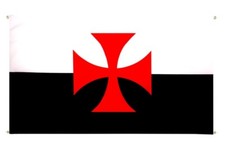 BALKONFLAGGE BALKONFAHNE Kreuzritter Kreuz Flagge Fahne für den BALKON 90x150cm