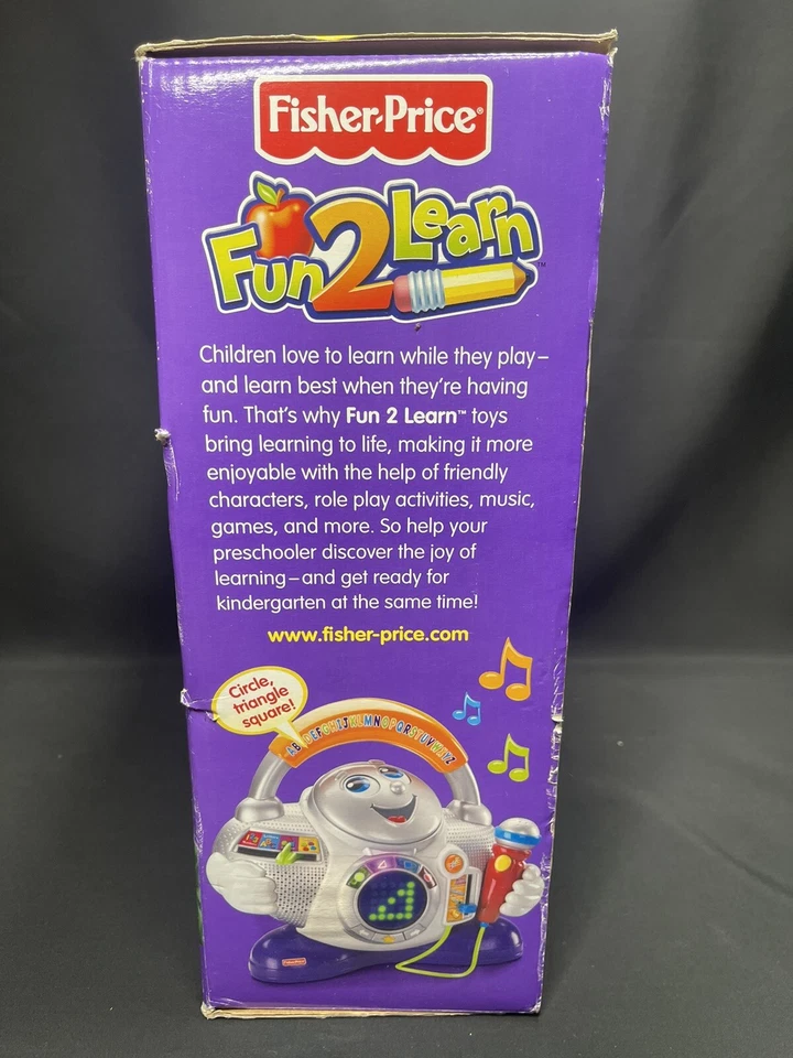 FISHER PRICE FUN 2 LEARN LEARNING DJ TEACHES LETTERS NUMBERS SHAPES COLORS NOS - Image 3 of 4