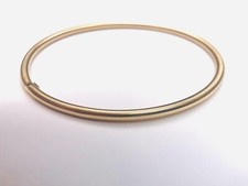 14k Yellow Gold 8" Stackable Slip-on Ribbed Textured Bangle/Bracelet 2.3grams