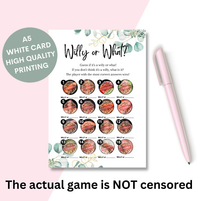 Hen Party Games, Willy or What Hen Night Games Accessories, Bridal Shower  Games UK