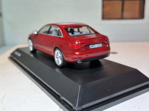 1:43 Audi A4 Dealer Model Red 2016 B9 Diecast Scale Car In Display Case Detailed - Picture 6 of 14