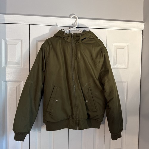 Men’s Forever 21 Bomber Jacket With Hood Size Large eBay