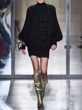 Zimmerman resistance Batwing Bow Dress Black 1 NWT $950+