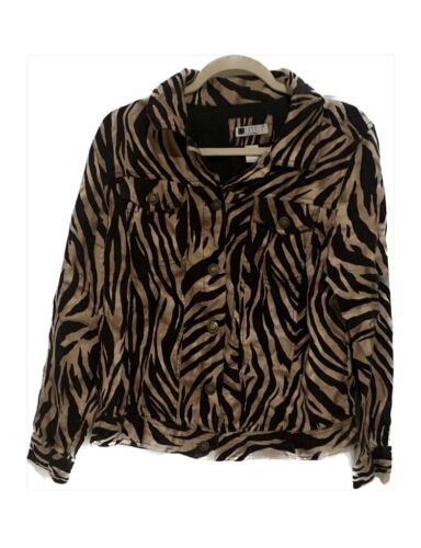 CAROLE LITTLE Zebra Linen Jacket