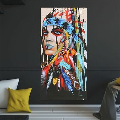 Abstract Indian Woman Canvas Oil Painting Print Picture Home Wall Art Decor Hot - India Wall Art Decor