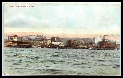 #ad #ad WASHINGTON Postcard Seattle Water Front F32 $2.99