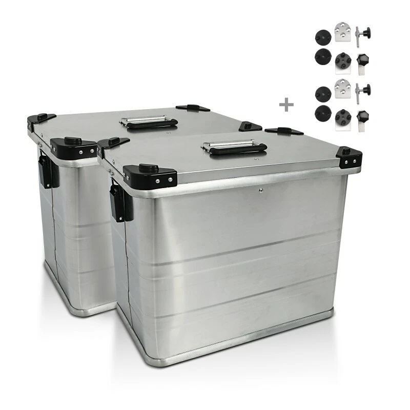 Valises Latérales Aluminium Gobi 34-45L Pour Kawasaki ZZR 1200 / 1100 - Avec Kit Supplémentaire, Neuves